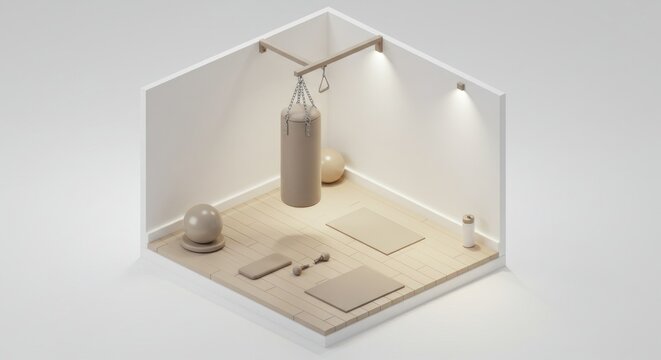 Isometric boxing training room