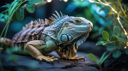 iguana on a tree