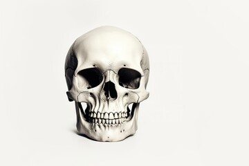 Fototapeta premium Realistic human skull illustration