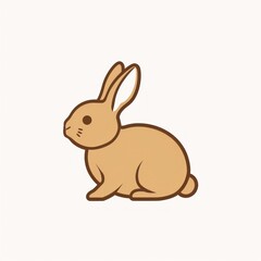 Obraz premium Simple cartoon rabbit