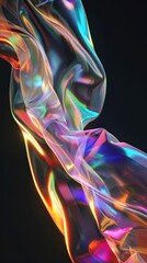 Obraz premium Holographic blurry flare graphics art illustration.