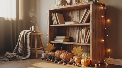 old wooden house with shelves