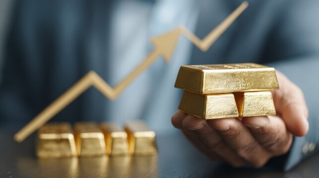 business graph with coins - Powered by Adobe