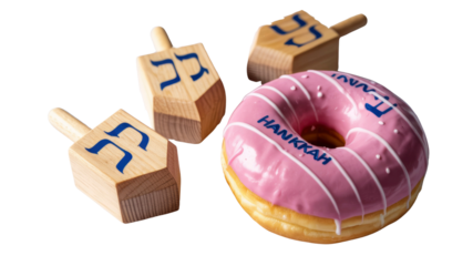 Hanukkah Donut and Dreidels Festive Treats for the Festival of Lights