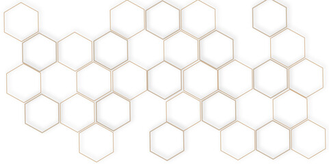 Abstract geometric technology out color line hexagon polygonal honeycomb luxury pattern vector background.	