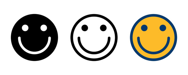 Smile icon vector isolated on white background. Smile vector icon. Emoticon Icon vector. Emoji