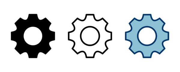 setting Icon vector isolated on white background. setting vector icon. Cog settings Icon Symbol. Gear