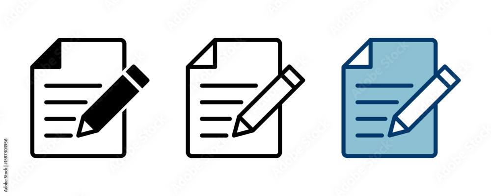Poster note icon vector isolated on white background. taking note icon vector. edit line icon. document wri