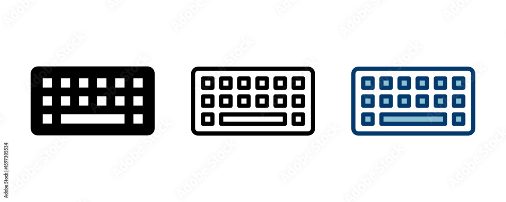 Fototapete keyboard icon vector isolated on white background. keyboard vector symbol