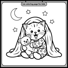 cat coloring book for kids