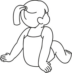 a cute girl's back view