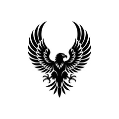 Eagle Vector Logo – Majestic Flying Eagle Silhouette Design

