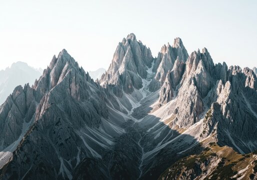 Majestic mountain range panorama