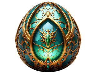 easter egg with gold ornament