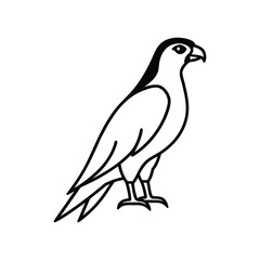 Obraz premium a falcon line art silhouette vector illustration on white background