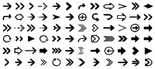 Arrow icons set. Vector illustration