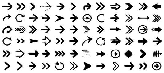 Obraz premium Arrow icons set. Vector illustration