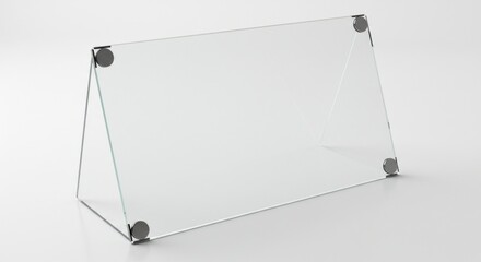 Modern clear glass display panel