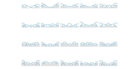 Obraz premium Cloud Comic Footer 