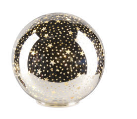 Golden star pattern glass ball lamp cut out isolated transparent background