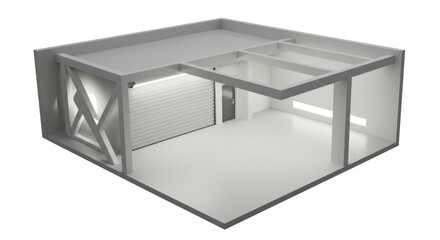 Modern garage design concept