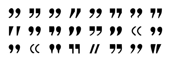 Fototapeta premium quote mark. Quotes icon set. Quote symbol. Simple quotes collection. Vector