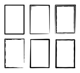 Grunge frame collecton. Grounge border set. Vector