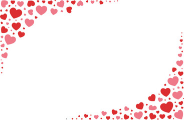 Valentine Heart Frame Background   Love Border with Text Space, PNG and Vector