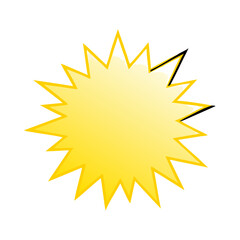 Starburst yellow speech bubble vector