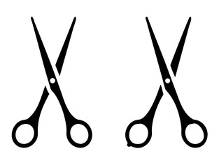 Scissors icons set on white background. Vector