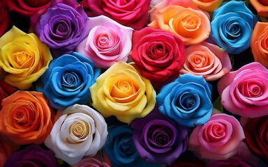 colorful roses background