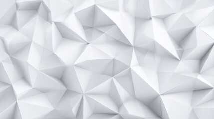 Fototapeta premium A modern interior design element features a textured white wall with geometric facets and sharp angles, creating a sophisticated visual effect in a contemporary space.
