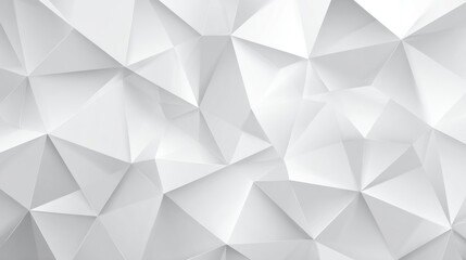 Fototapeta premium A dynamic geometric pattern features various textured white planes and sharp angles, creating a visually striking backdrop suitable for artistic or professional use