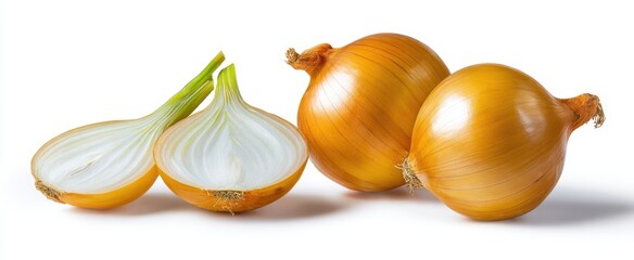 The vibrant yellow onions showcasing freshness and wholesome natural beauty.