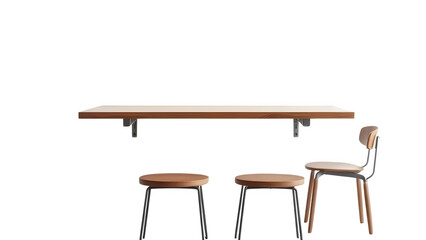 Modern dining set isolated on a white background, isolated on white background