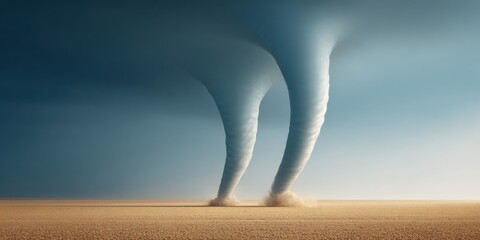 National Pennsylvania Day Tornadoes on Open Grassland Premium Storm Season Weather Awareness for Millennial Education and Risk Management Marketing Campaigns