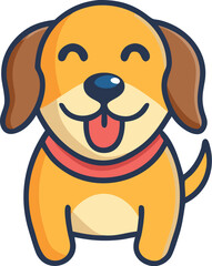 Cartoon Puppy: Happy Dog Illustration for Websites and Designs