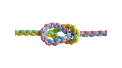 Intertwined Pastel Rope Knot Symbol of Connection and Unity