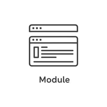 Vector art of module icon representing software interface or programming element