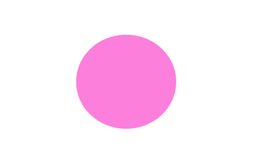 Solid pink round shape with smooth edges on transparent background for graphic stickers and modern design accents