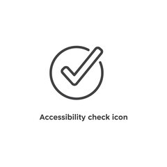 Vector art of accessibility check icon isolated on white background
