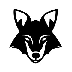 Simple Fox Head Silhouette icon