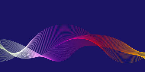 Abstract wave digital colorful blend futuristic technology flow tech line stripe energy connection web music sound, beautiful dynamic smooth space texture background.