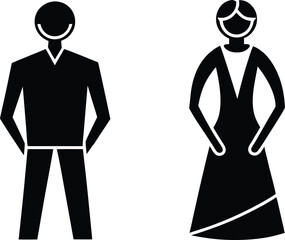 Restroom Icons: A modern and minimalist restroom icons, representing the essential amenities.