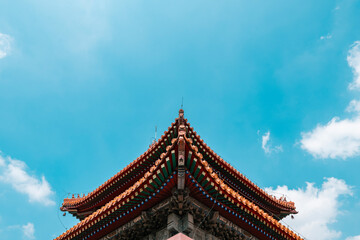 ancient architecture art of mausoleum temple of Qing Dynasty, Shenyang, China 