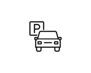 Car Park icon vector design illustration.