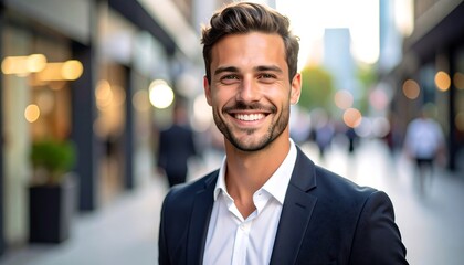Smiling man in business suit