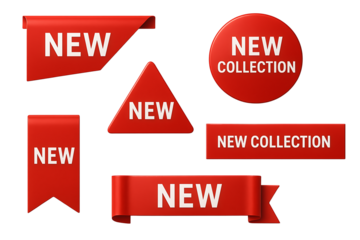 Red New Collection and New Labels for Promotions