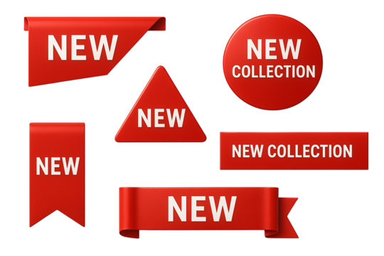 Red New Collection and New Labels for Promotions