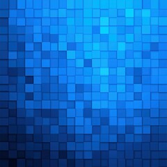 abstract graded blue background with geometric blue tiles mosaic texture